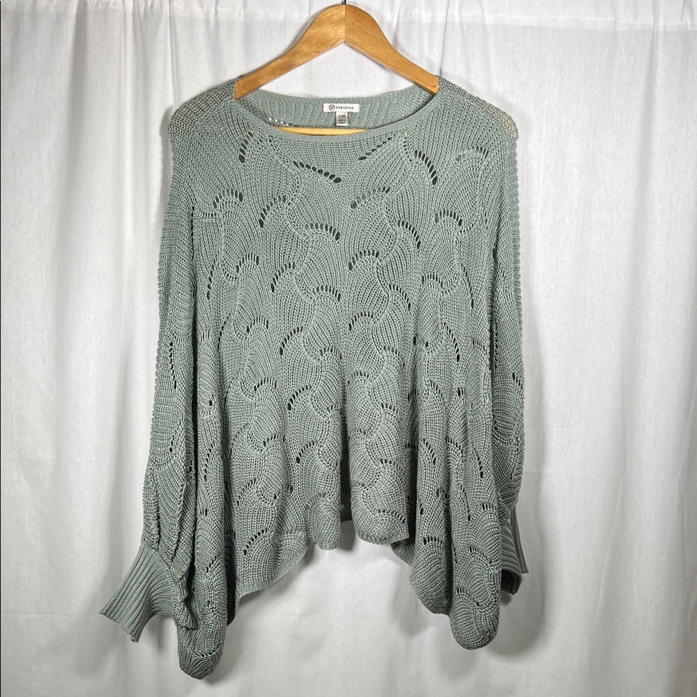 Versona Sage Knit Poncho